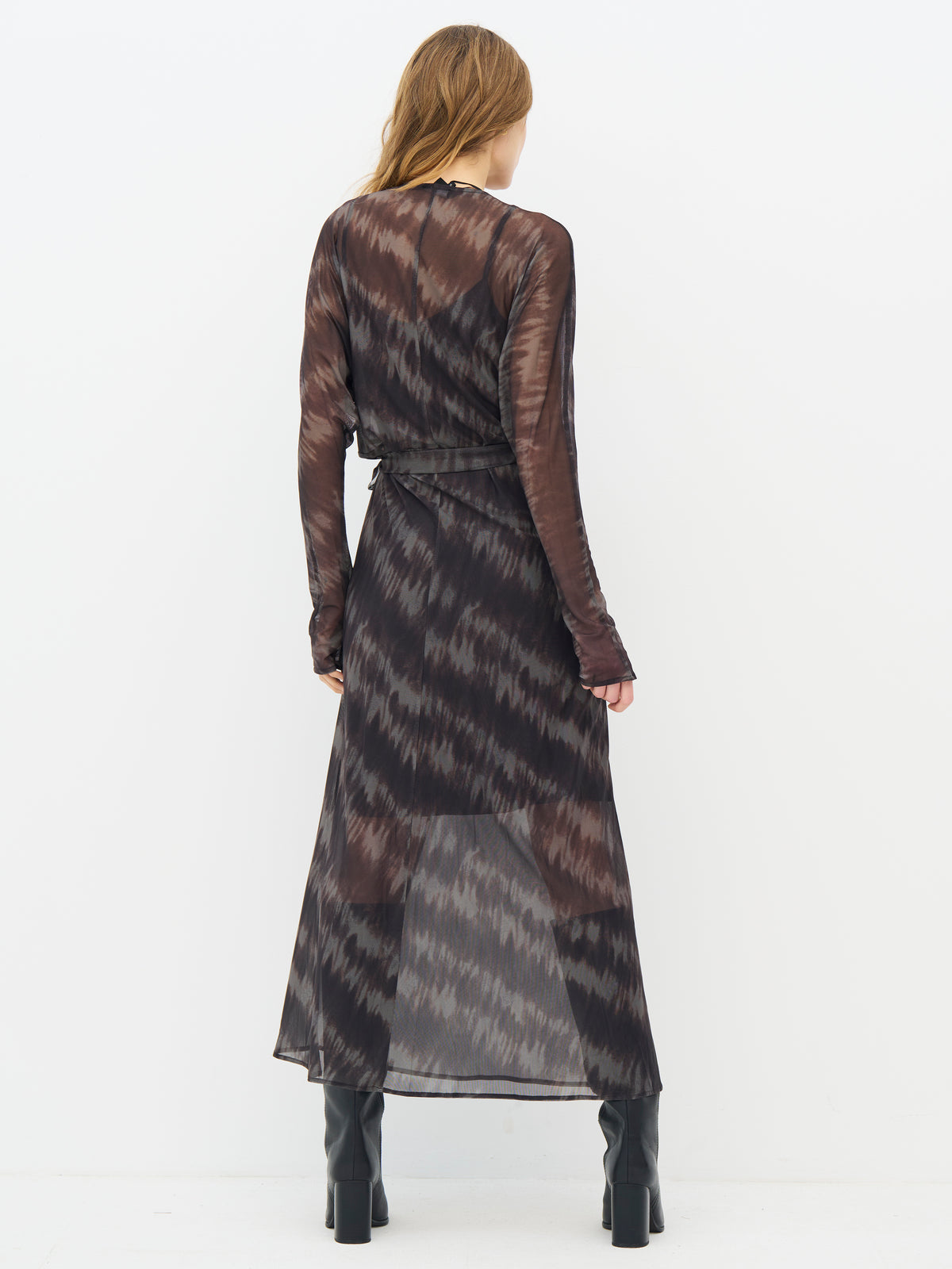 NÜ Denmark Army Mix Mesh Wrap Dress