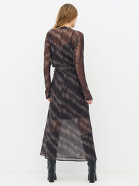 NÜ Denmark Army Mix Mesh Wrap Dress