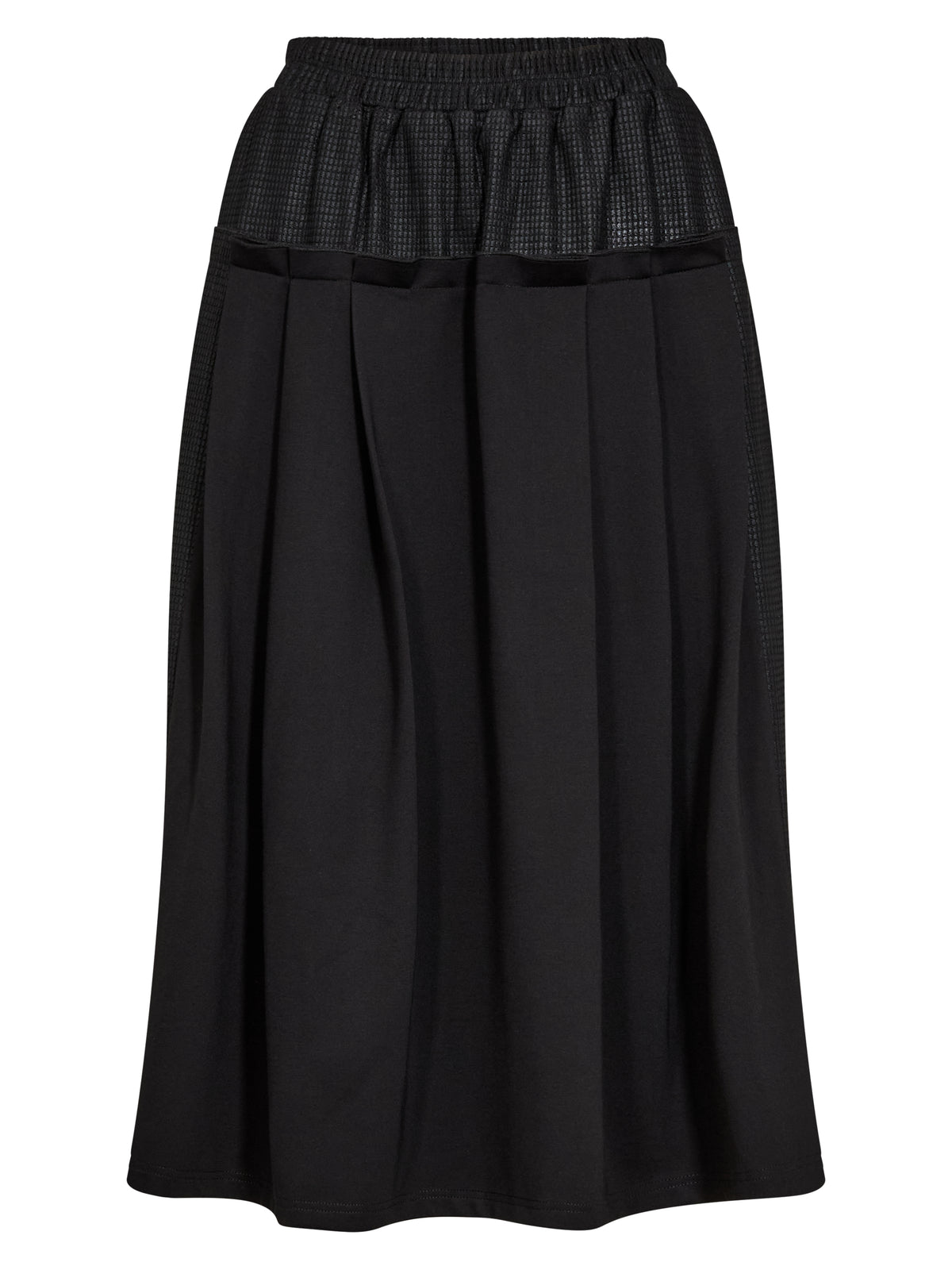 NÜ Denmark Black Textured Midi Skirt