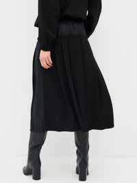 NÜ Denmark Black Textured Midi Skirt
