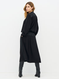 NÜ Denmark Black Textured Midi Skirt