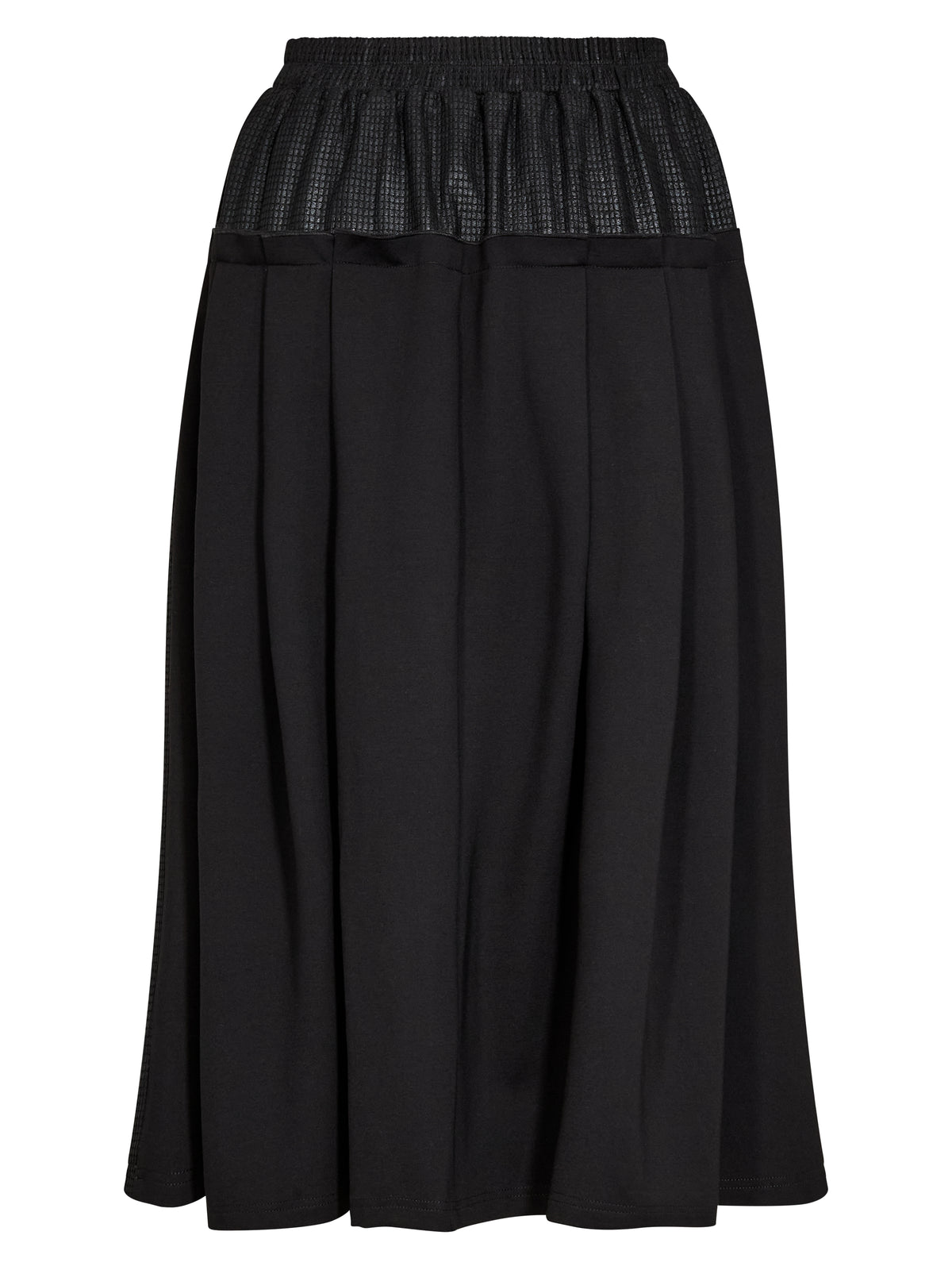 NÜ Denmark Black Textured Midi Skirt