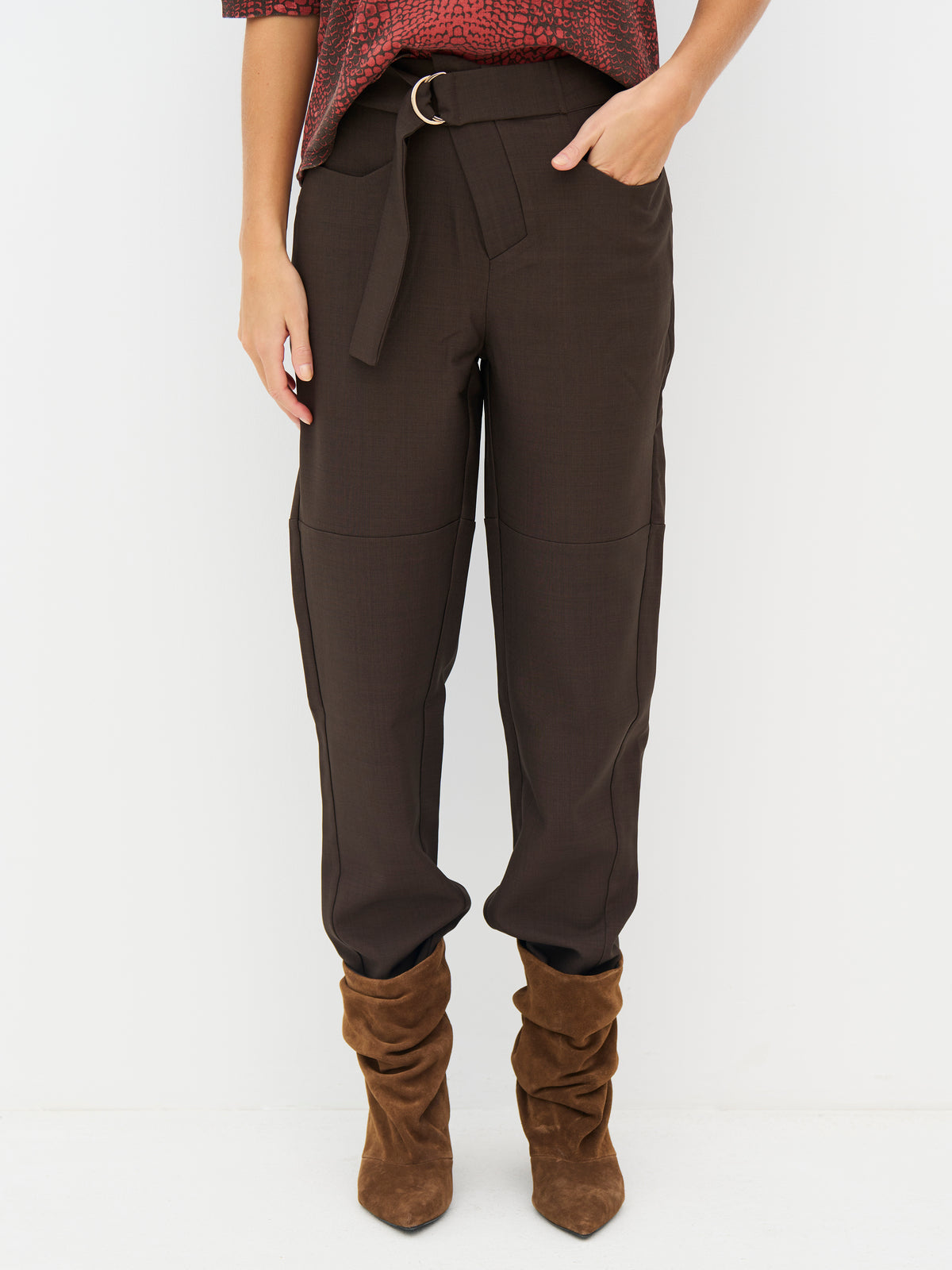 NÜ Denmark Brown Belted Trousers