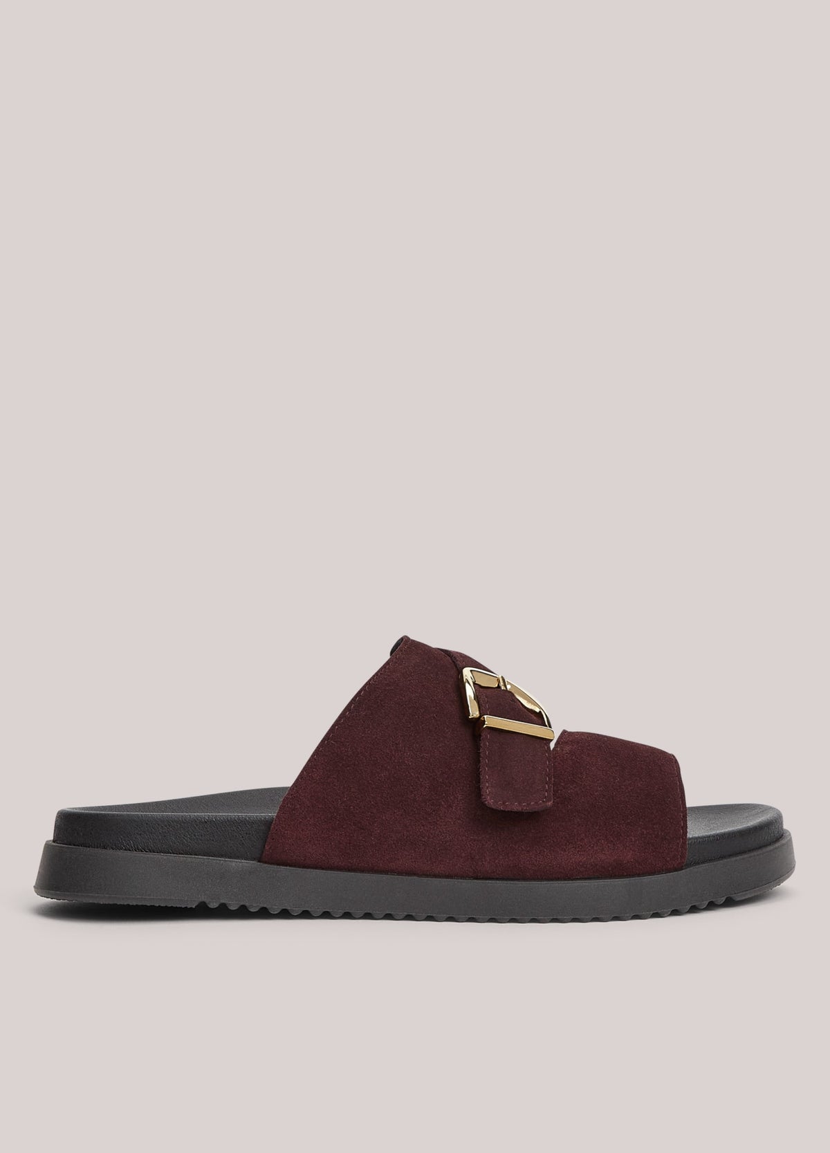 Suede Sandals with Buckle