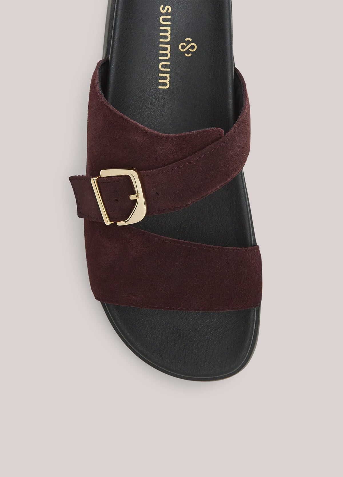 Suede Sandals with Buckle