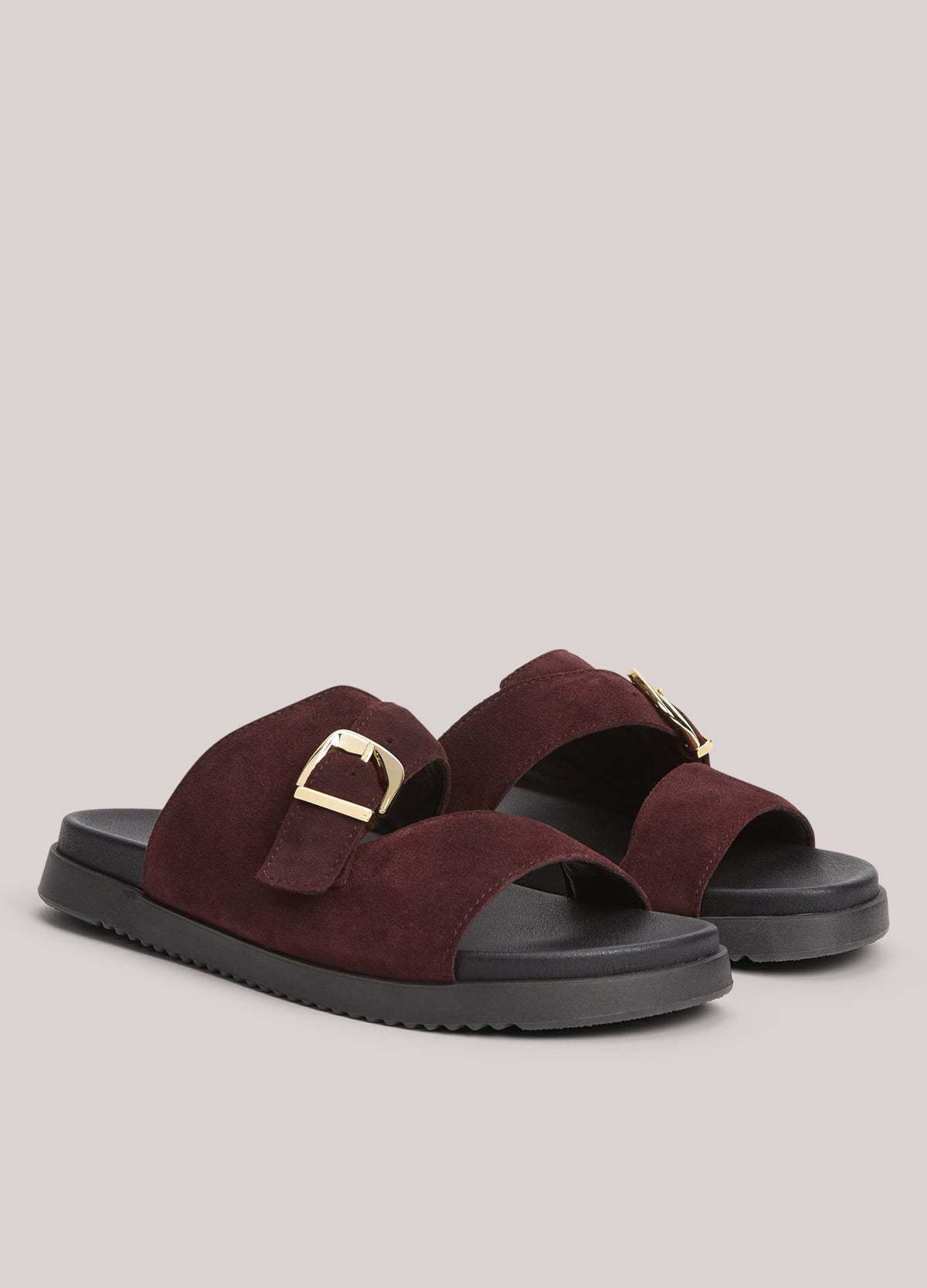Suede Sandals with Buckle