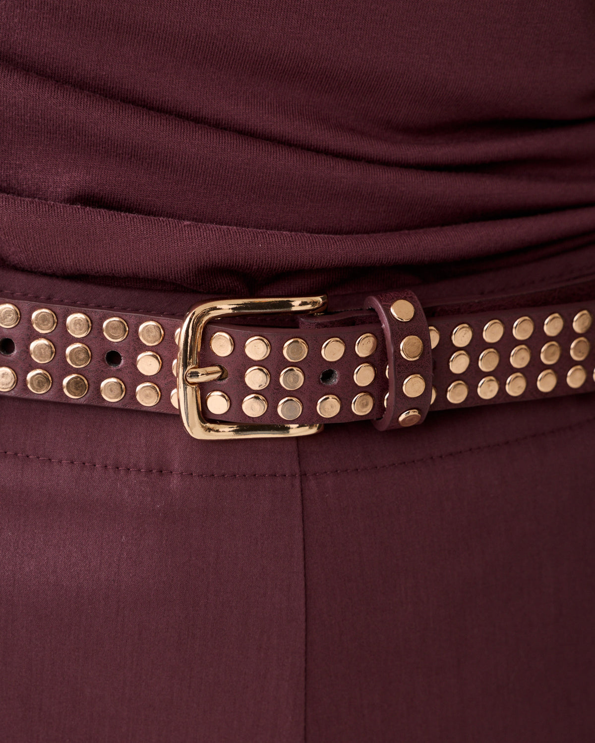 Leather Belt with Studs