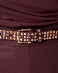 Leather Belt with Studs