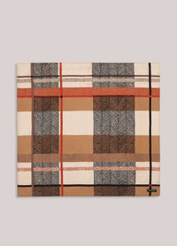 Satin Scarf with Check Pattern
