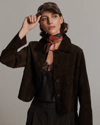 Satin Scarf with Paisley Print