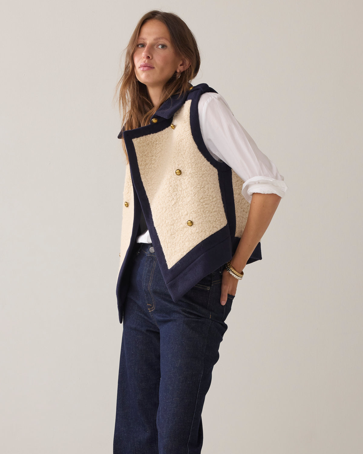 Gilet Boucle Wool Mix