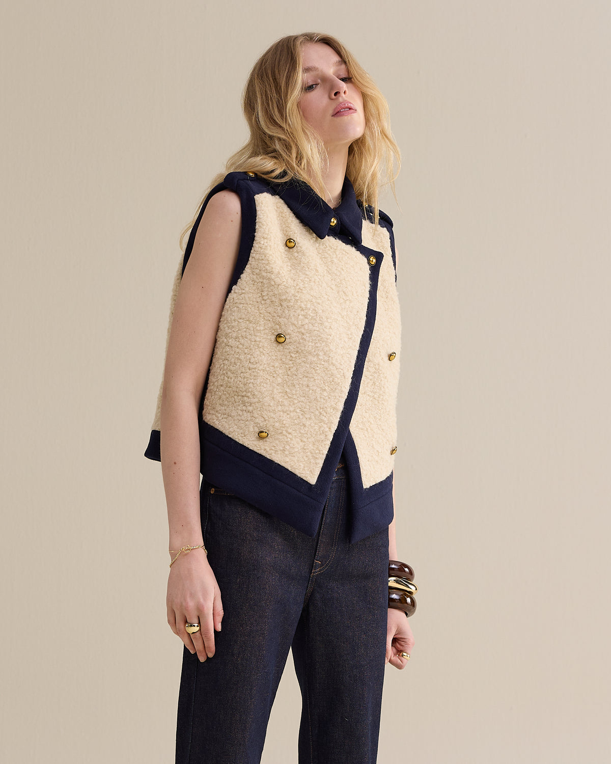 Gilet Boucle Wool Mix
