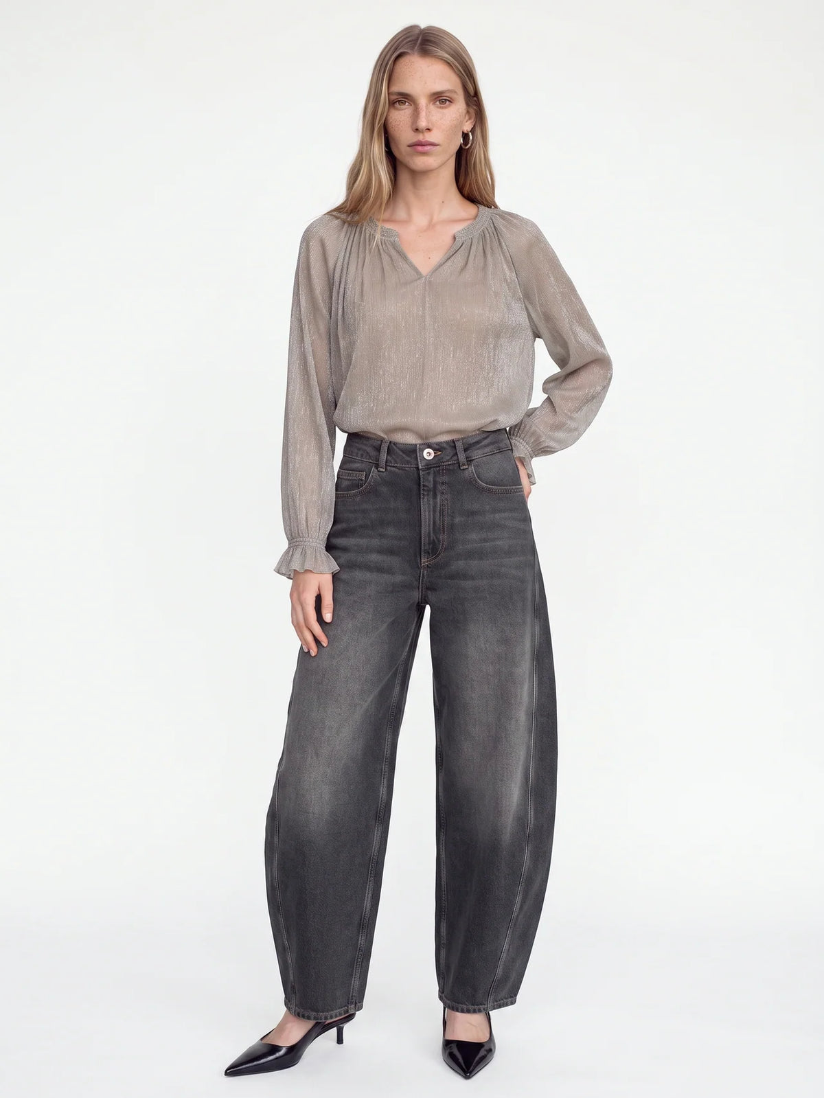 Ximena Glam V-neck Blouse