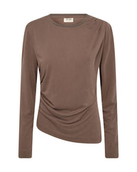 Ami O-LS Draped Tee