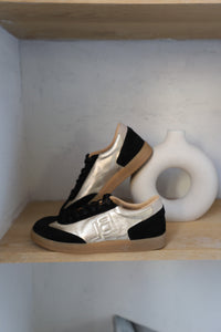 Nara Black & Gold Retro Sneakers