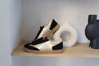 Nara Black & Gold Retro Sneakers
