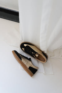 Nara Black & Gold Retro Sneakers