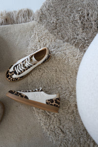 Nara Leopard & Off-White Retro Sneakers