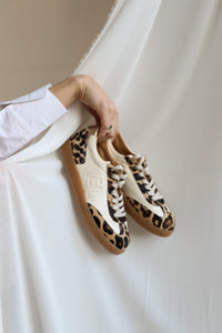 Nara Leopard & Off-White Retro Sneakers