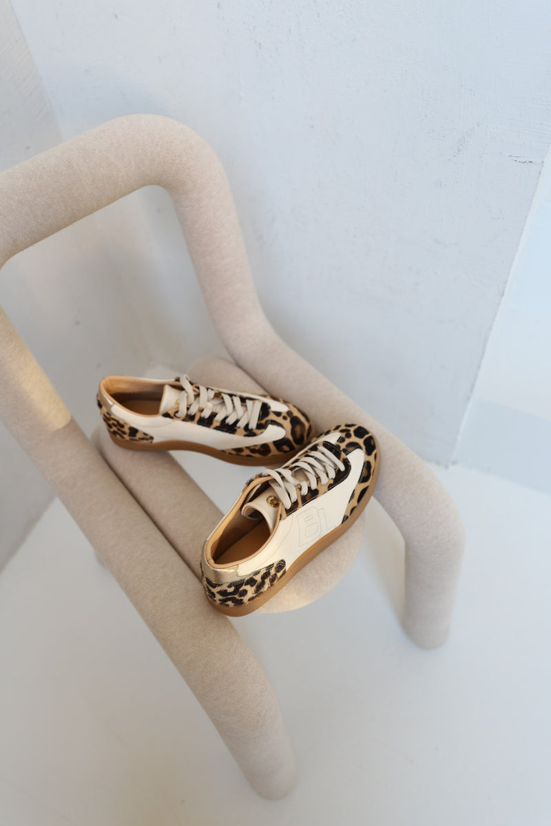 Nara Leopard & Off-White Retro Sneakers