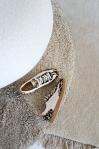 Nara Leopard & Off-White Retro Sneakers