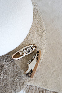 Nara Leopard & Off-White Retro Sneakers
