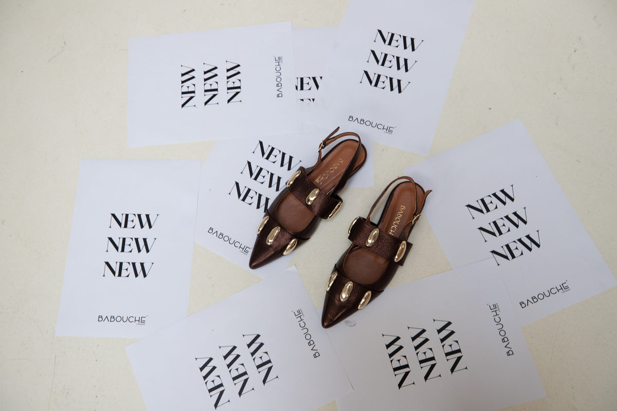 Olile Dark Brown Pointed Slingback Flats