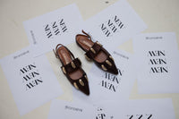 Olile Dark Brown Pointed Slingback Flats