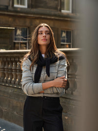 Knitted Triangle Scarf -