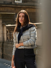 Knitted Triangle Scarf -