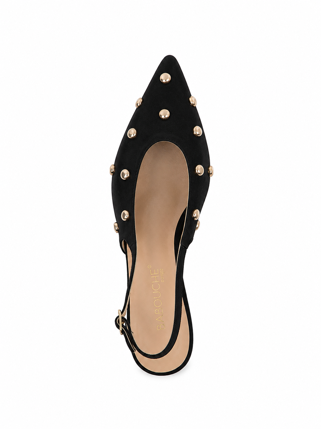 Elma Black Studded Slingback Heel