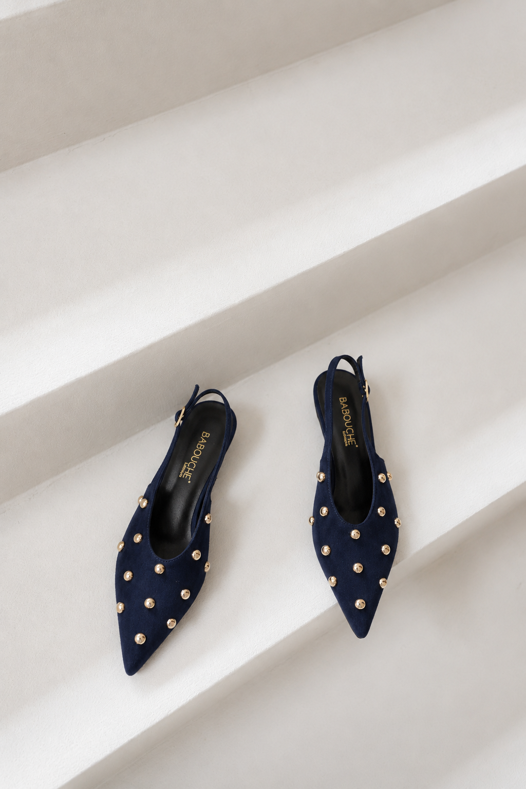 Elma Black Studded Slingback Heel