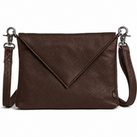 Dark Brown Envelope-flap Shoulder Bag