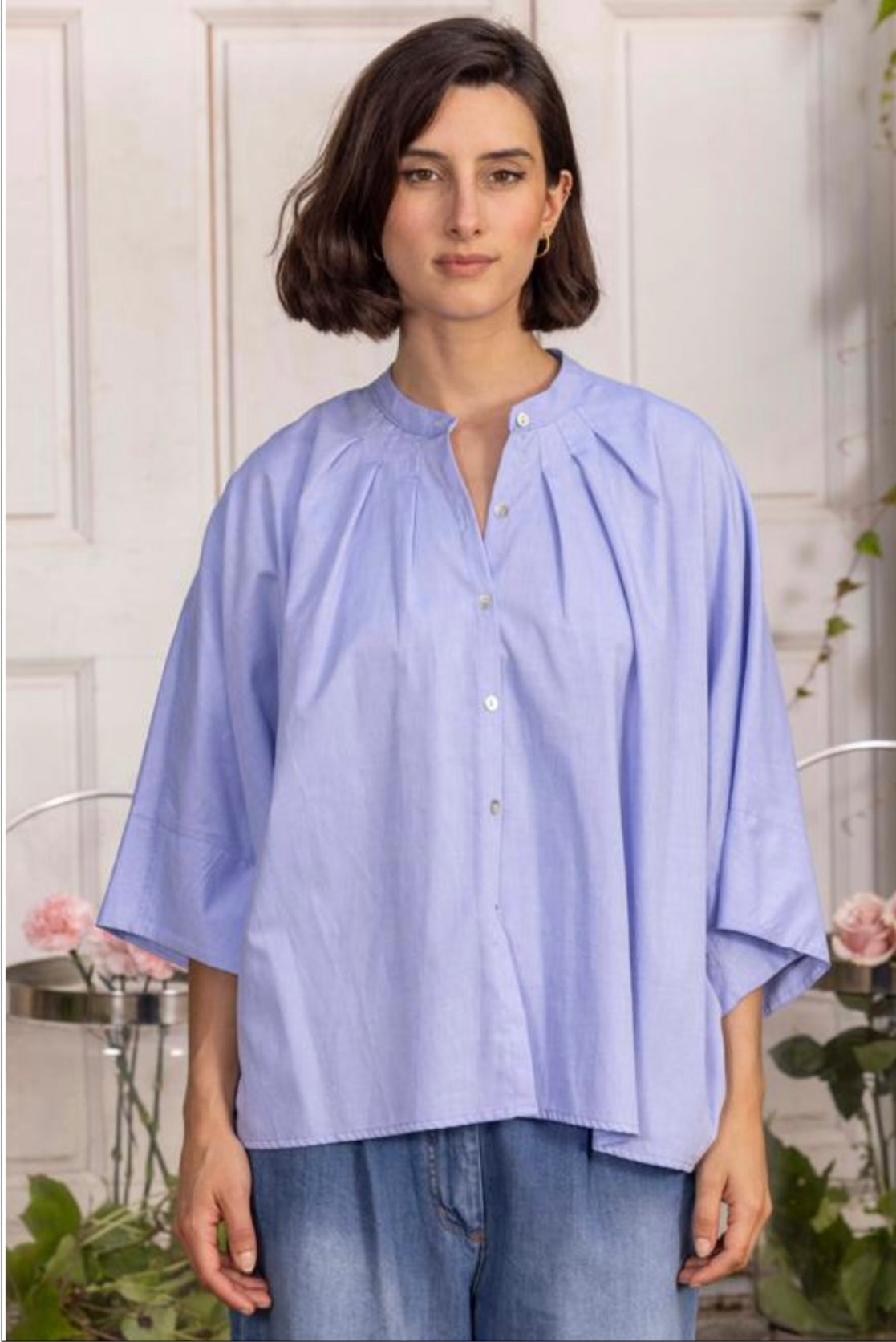 Oversized Cotton Blouse
