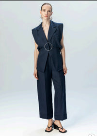 Tailored Wide-Leg Cropped Trousers