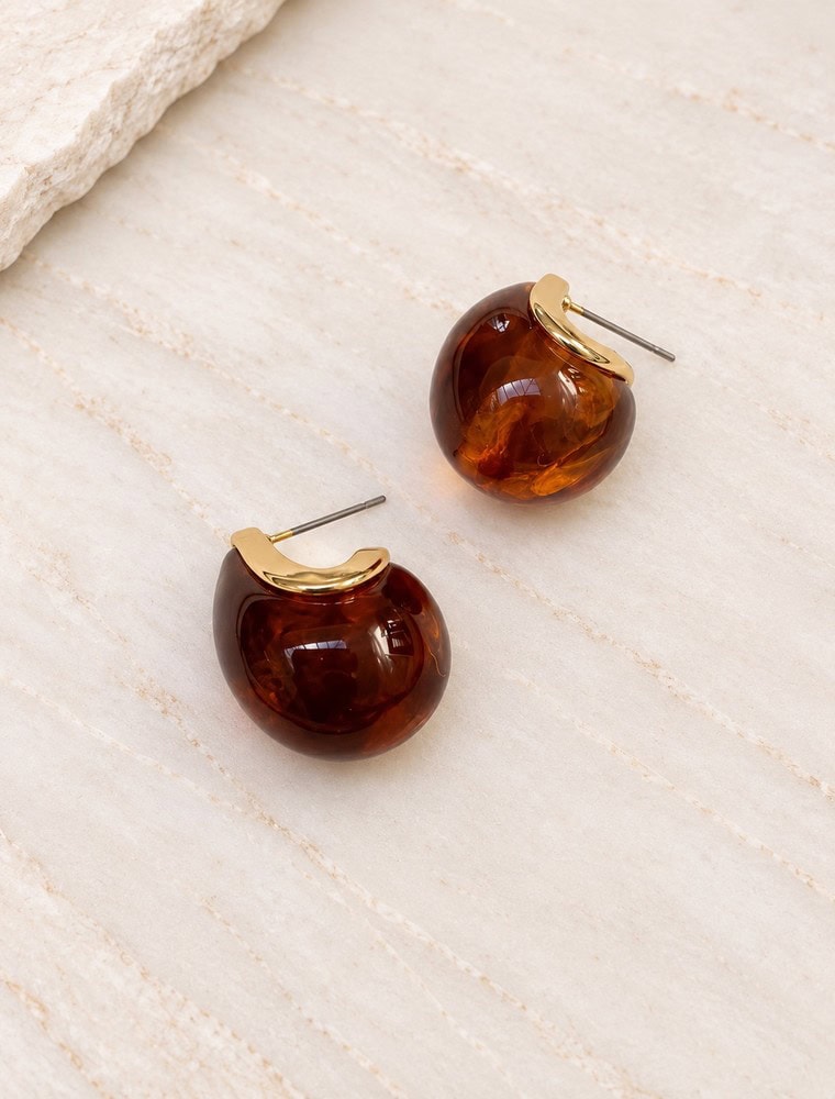 Juney Dome Earrings-14k Gold