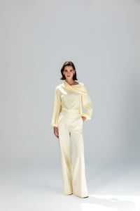 High-Waisted Wide-Leg Trousers