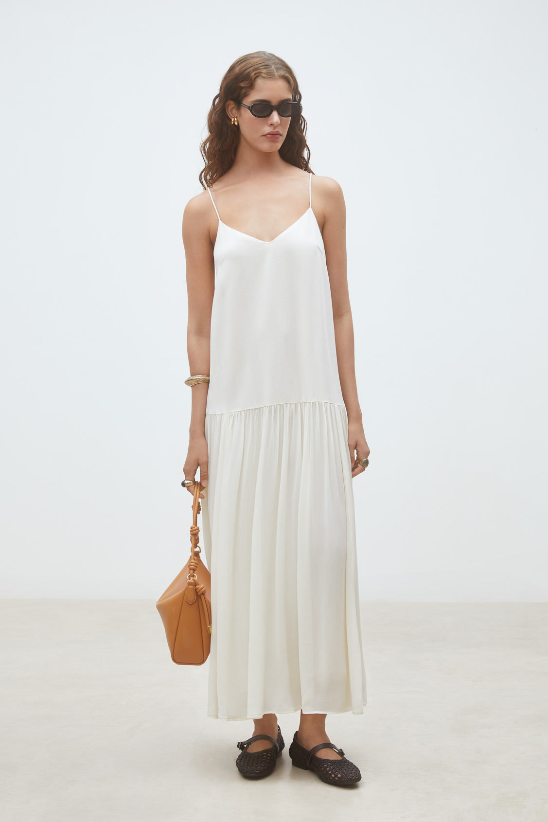Cream Flow Cami Maxi Dress