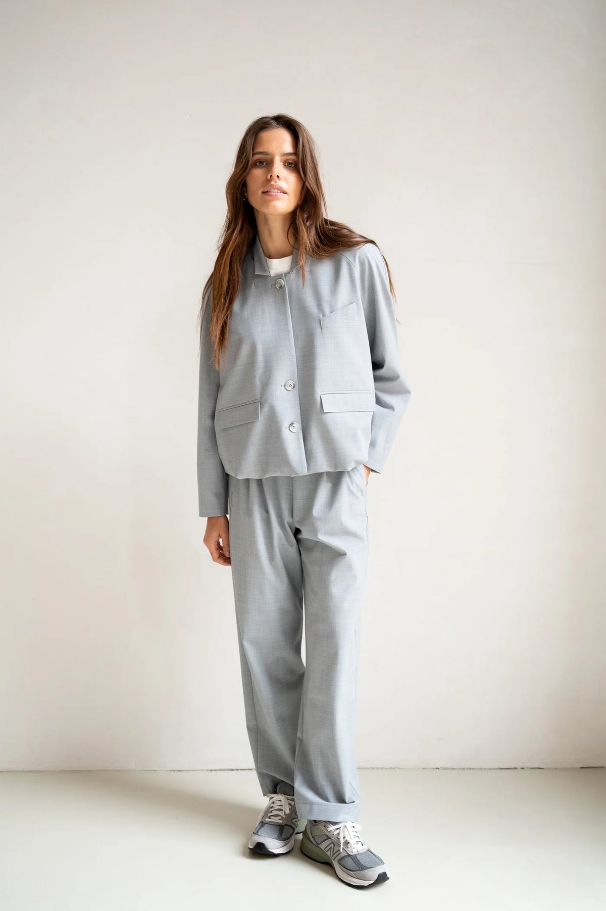 Trousers in Gery Melange