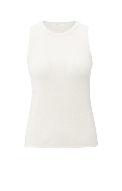 Knitted Sweater with Deep V-neck and Layered Top