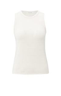 Knitted Sweater with Deep V-neck and Layered Top
