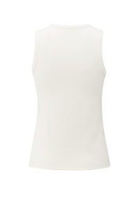 Knitted Sweater with Deep V-neck and Layered Top