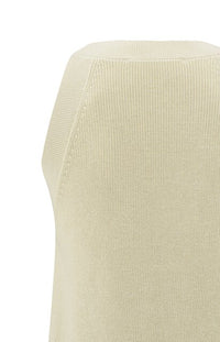 Ribbed High Neck Knit Tank