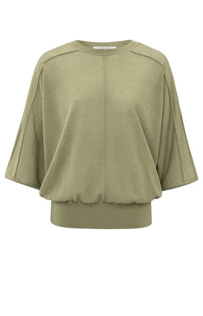 Transparent Sweater with Batwing Sleeves