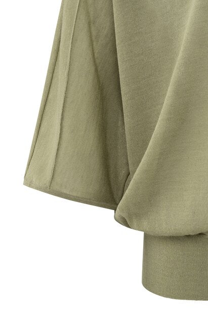 Transparent Sweater with Batwing Sleeves