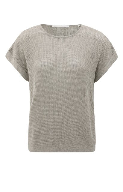 Sleeveless Knit Top with Back Button Detail