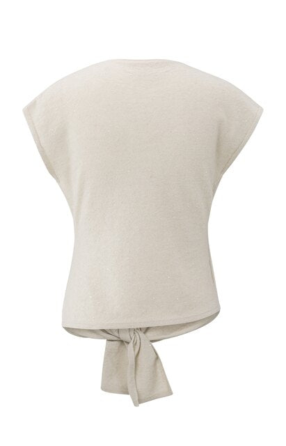 Sleeveless Sweater with Knot Detail