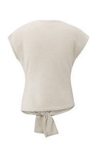 Sleeveless Sweater with Knot Detail