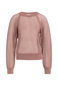 Mesh-stitch Knitted Sweater