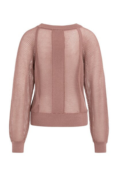 Mesh-stitch Knitted Sweater